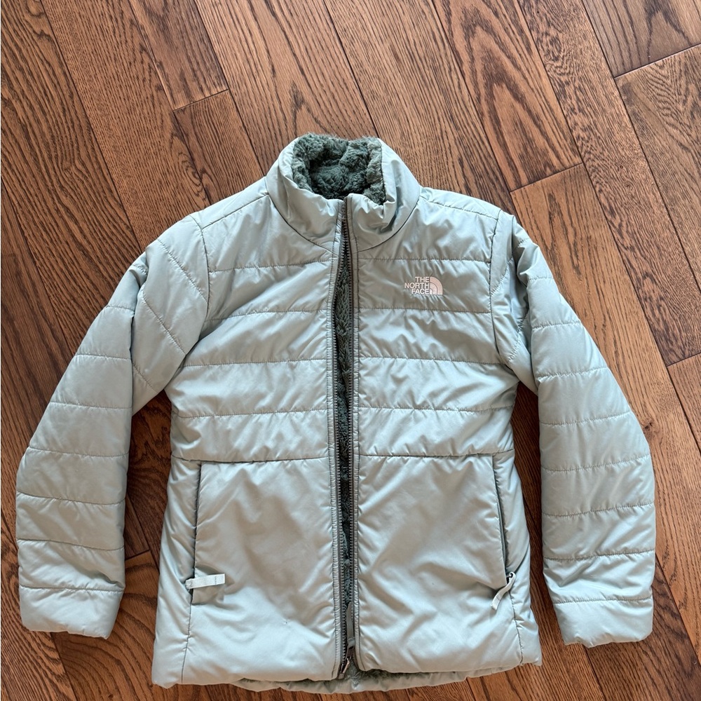 The North Face Kids' Light Gray Puffer Jacket like new